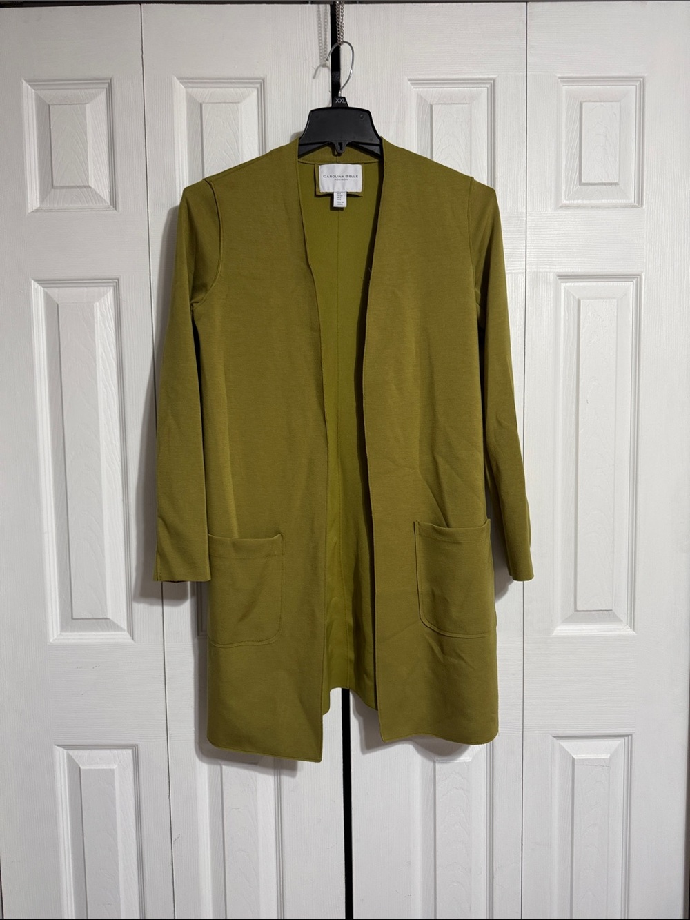 Carolina Belle Montreal soft green duster jacket cardigan coat size SMALL